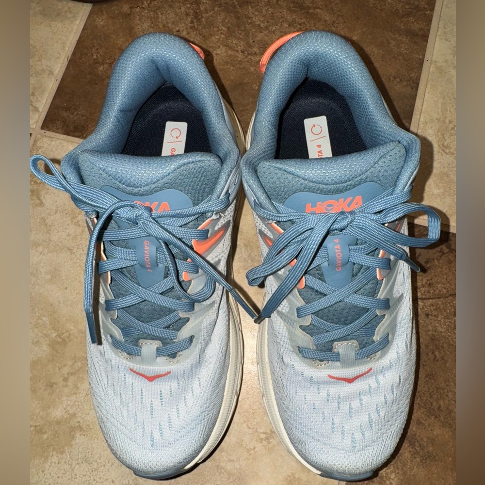 Hoka Gaviota 4 Light Blue Women's 7.5 Athletic Shoes EUC!!